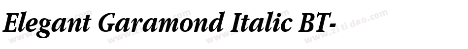 Elegant Garamond Italic BT字体转换
